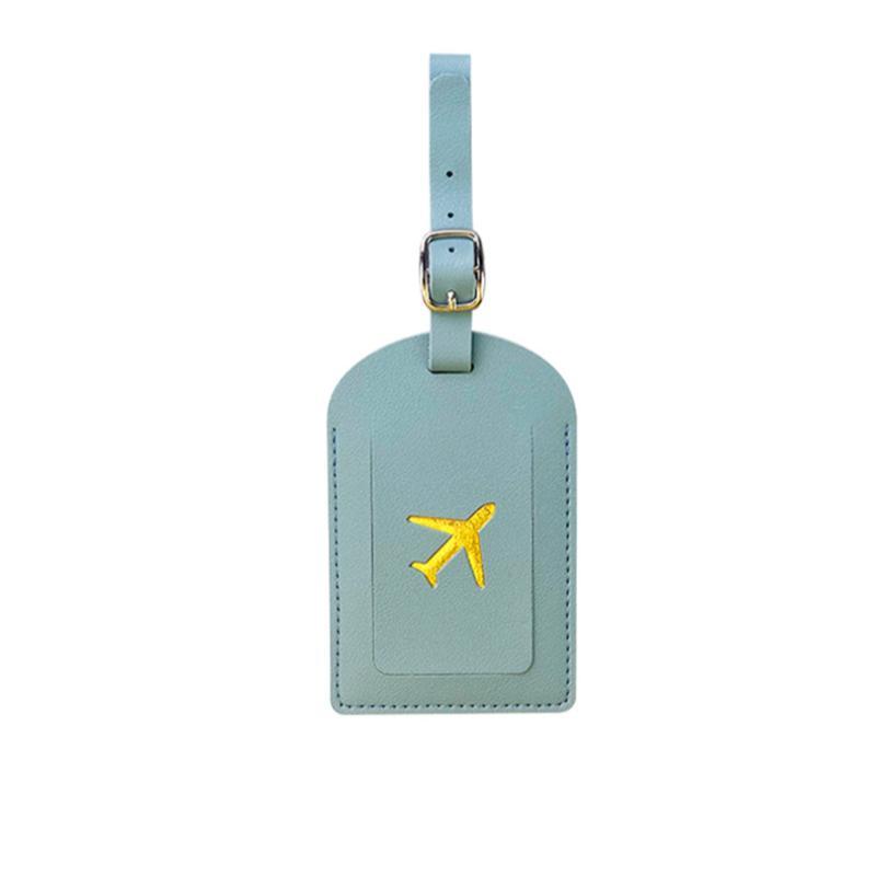 Airplane Pattern Luggage Tag, PU Leather Airplane Suitcase Tag, Boarding Pass Tag, Travel Luggage Label Bag Tag, Travel Accessories, Travel Essentials