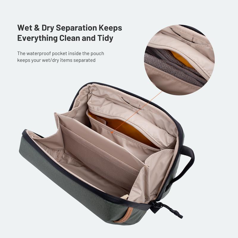 PGYTECH Wash Pouch Hanging Toiletry Bag for Men And Women Waterproof Dopp Kit Travel Makeup Bag Organizer for Toiletries & Cosmetics Action Camera Parts Bag