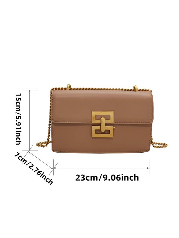 Fashion Chain Strap Quilted Pu Leather Square Bag, Simple Plain Rhombus Embossed Crossbody Bag, with Adjustable Shoulder Strap, Daily Commuting Shoulder Bag for Women,  Unique Bags