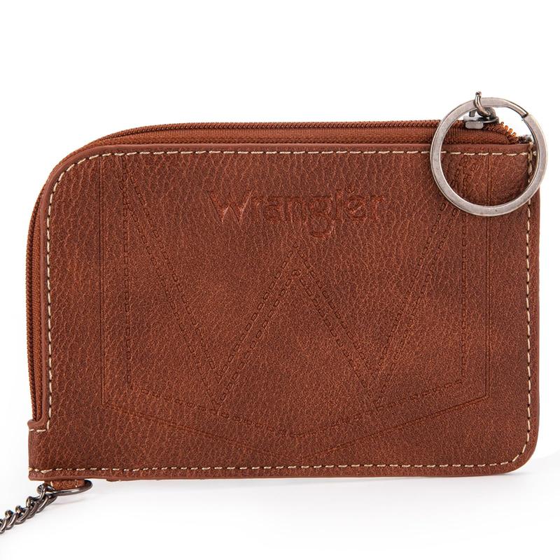 Wrangler Aztec Card Wallet for Women Western Credit Card Holder with Zipper Pocket XZY-WG2203-W005CF