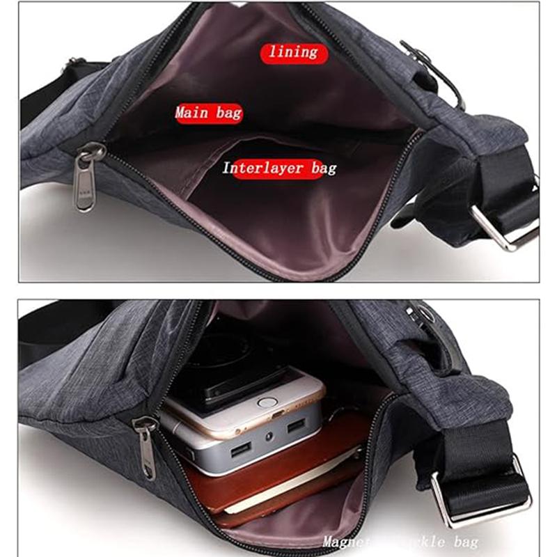 Crossbody Bags for Men Women Crossbody Purse Bag Sling Bag Lightweight and Compact Cross Chest Bag Messeng Bag Chest Shoulder Backpack Crossbody Bags