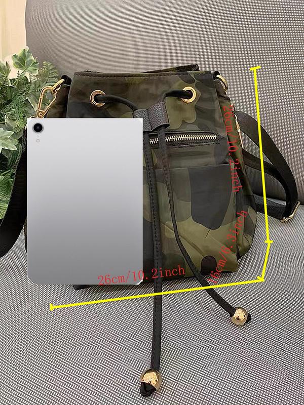 Fashion Camo Pattern Zipper Crossbody Bag, Casual Large Capacity Shoulder Bag for Women & Men, Casual Trendy Versatile High-quality Daily Commuting Bag