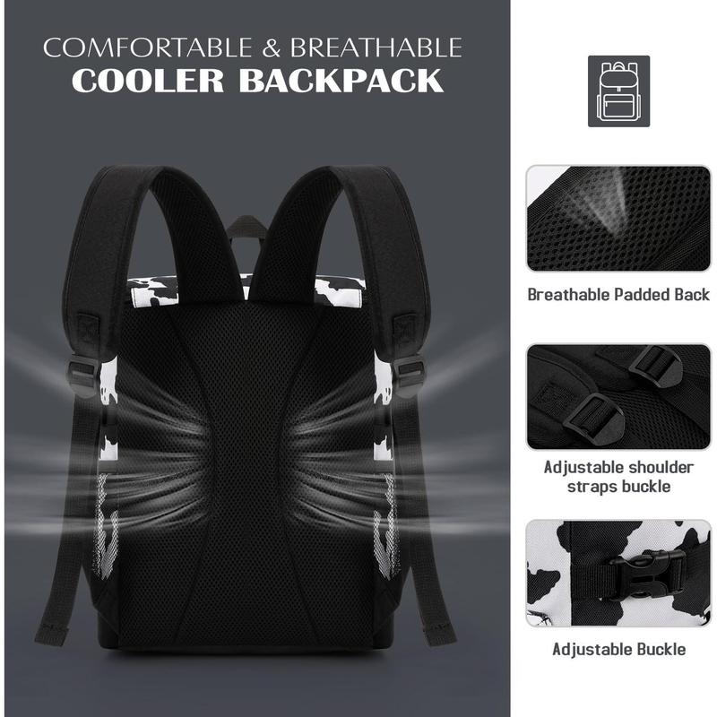 Backpack Cooler 30 37 Cans,Leakproof Cooler Bag with Bottle Opener,Soft Sided  Beach Cooler Backpack Lunch Backpack for Travel,Camping,Work,Picnic(M-)