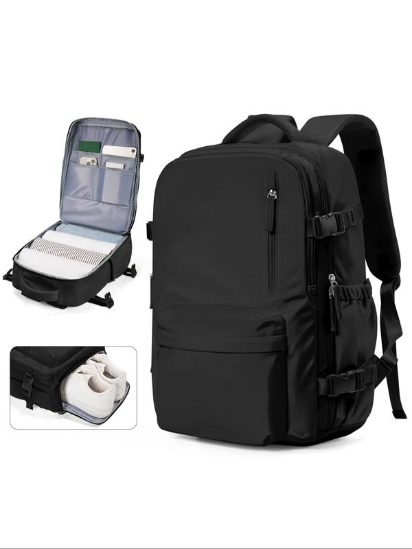 Unisex Large Capacity Travel Backpack, Lightweight Comfortable Zipper Backpack with Independent Shoe Compartment, Laptop Backpack for Business & Travel