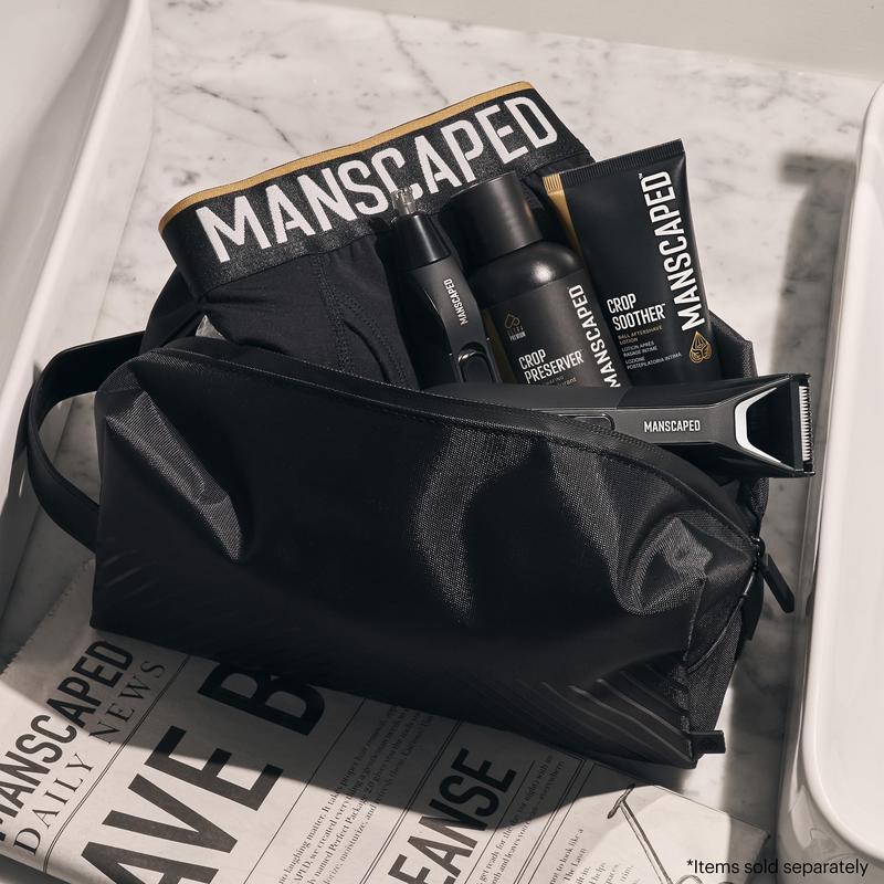 MANSCAPED® The Shed 2.0 Toiletry Bag, Premium Quality Men's Travel Bag, Stylish Organization and Hassle-Free On-The-Go Dopp Kit, Water-Resistant to Protect Your Grooming Tools & Accessories