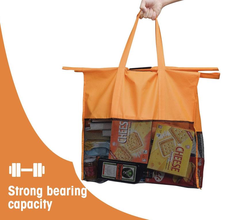 4 Pack Set Shopping Cart Reusable Grocery Bags for Trolley Grocery Cart Bags for Hot or Cold Groceries Mix Color