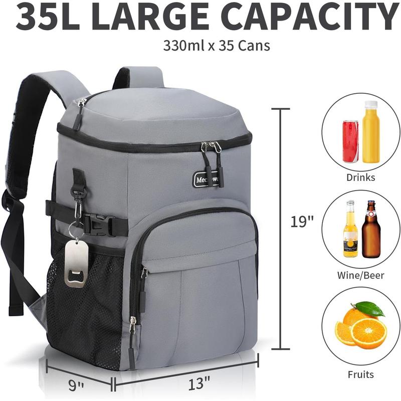 Cooler Backpack 30 Cans Insulated Backpack Cooler Leak-Proof Camping Cooler, Beach Cooler, Ice Chest Backpack, Lightweight Travel Cooler Lunch Backpack for Hiking