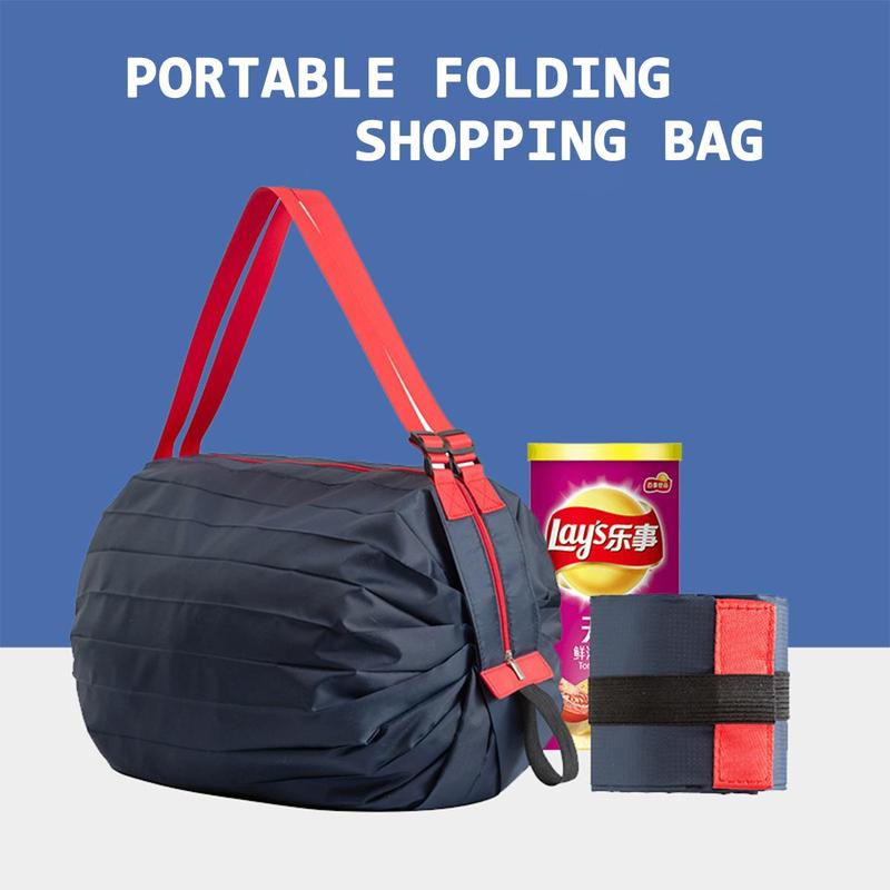 Foldable Shopping Bag Travel Shoulder Portable Thickened Large Grocery Bag Supermarket Environmental Shopping Bags