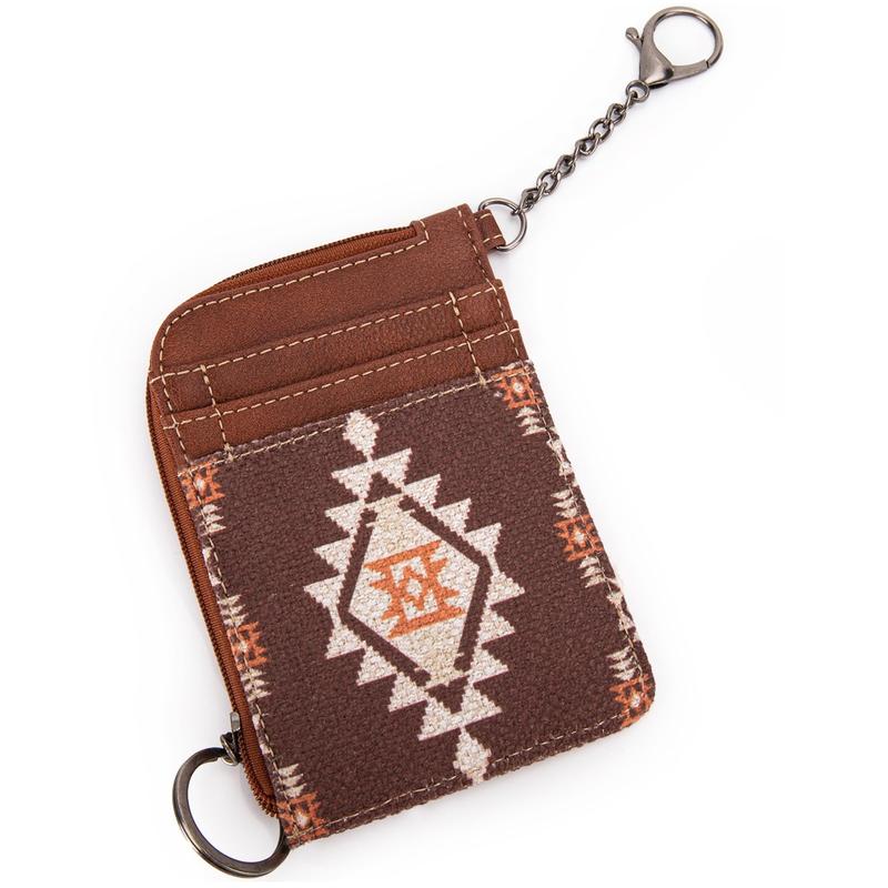 Wrangler Aztec Card Wallet for Women Western Credit Card Holder with Zipper Pocket XZY-WG2203-W005CF