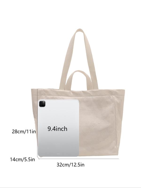 Women's Elegant Letters Pattern Tote Bag, Large Capacity Fashionable PVC Shopping Bag, Casual Trendy Versatile High-quality Daily Commuting Bag