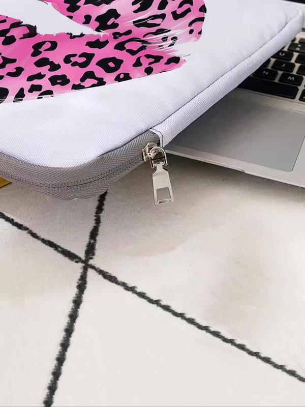 Leopard Lip Pattern Laptop Bag, Soft Laptop Cover, Laptop Zipper Storage Bag, Suitable for Laptop, Tablet Cover, Laptop Accessories