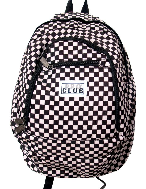 Pro Club Backpack Navy Black Star Square Gray for School or Adventure