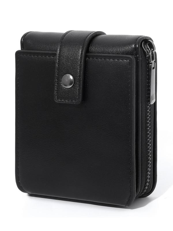 Men's Business Fashion Bifold Wallet, Casual Trendy High Quality Wallet, Simple Style Purse for Work & Daily Use