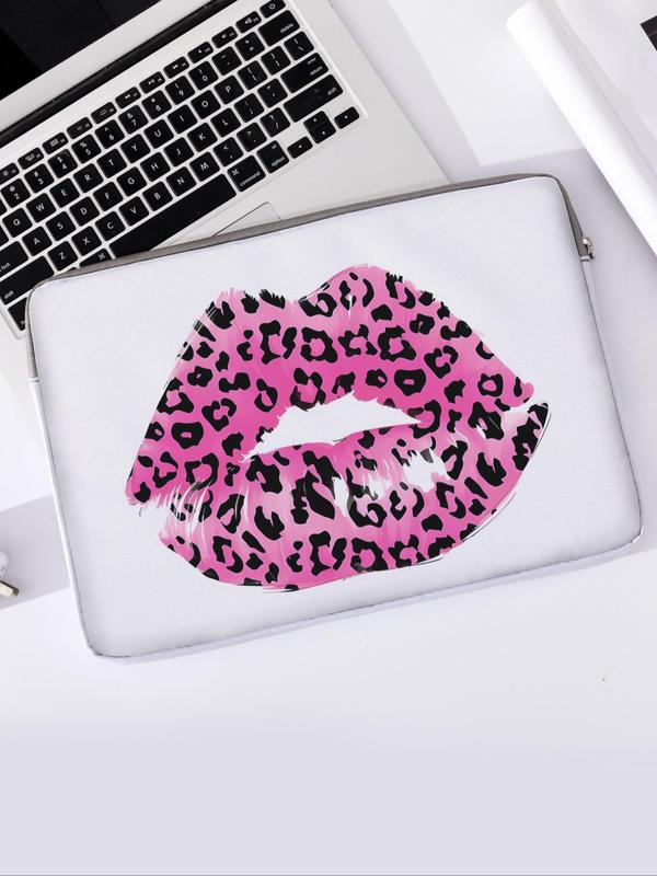 Leopard Lip Pattern Laptop Bag, Soft Laptop Cover, Laptop Zipper Storage Bag, Suitable for Laptop, Tablet Cover, Laptop Accessories