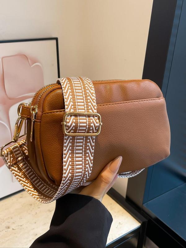 Fall Elegant Plain Color Crossbody Bag for Women As Gifts, Vintage Crossbody Purses 2024 Back To School, Square Bag with Adjustable Strap, Fashionable Crossbody Bag, Fall Outfits, Fall Freshness