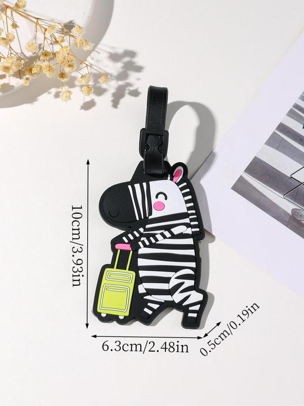 Cute Cartoon Llama Design Luggage Tag, Animal Design Luggage Tag, Portable Travel Accessories for Women & Men