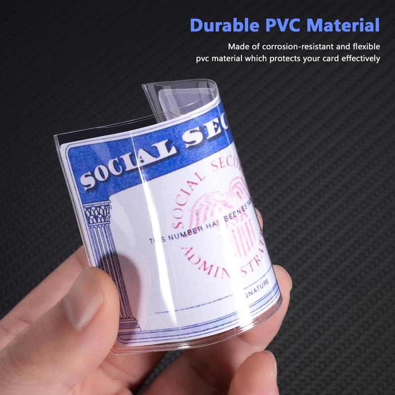 10 Pack New Medicare Card Holder Protector Sleeves, 12Mil Clear PVC Soft Water Resistant Medicare Card Protector Sleeves for New Medicare Card Credit Card Business Card Social Security Card