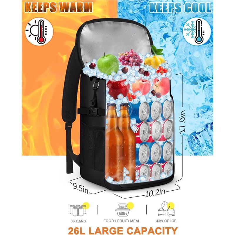 XL Cooler Backpack Insulated Waterproof for Women Men,36 Cans Backpack Coolers Insulated leak Proof Thermal Bag Soft Travel Cooler Bag Portable Ice