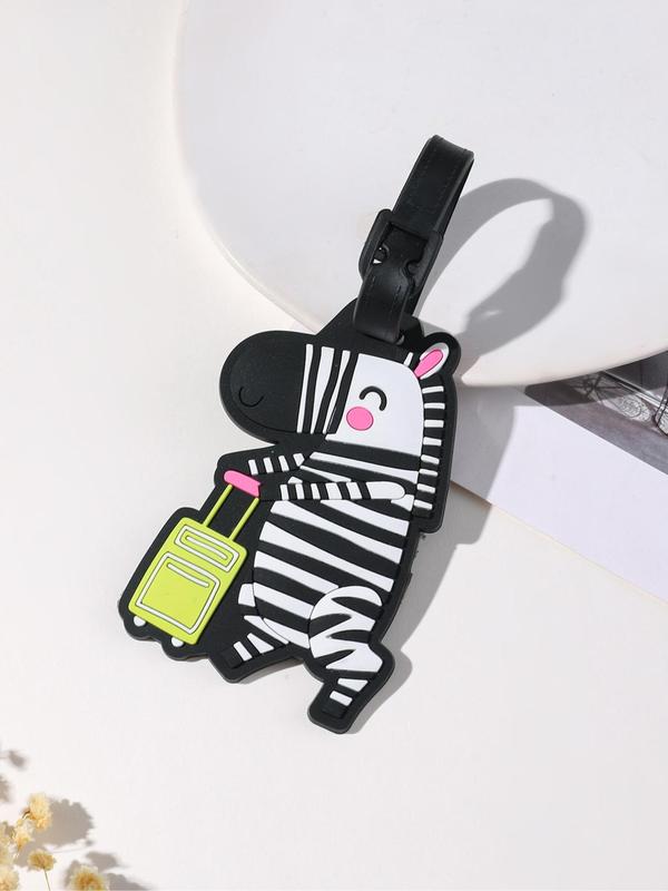 Cute Cartoon Llama Design Luggage Tag, Animal Design Luggage Tag, Portable Travel Accessories for Women & Men