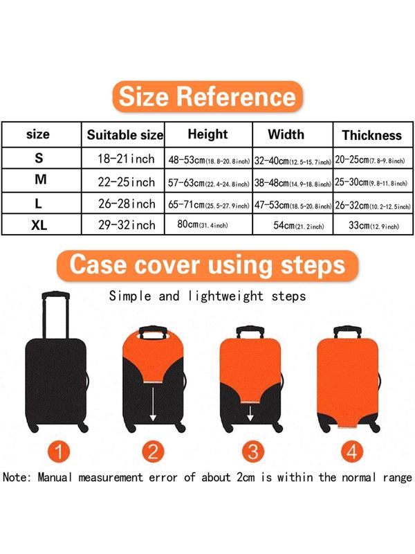 Letter & Floral Pattern Travel Case Cover, Fashionable Suitcase Protective Cover, A Must-have Protective Cover for Travel, Travel Accessories for 18-21 Inch Travel Case Cover