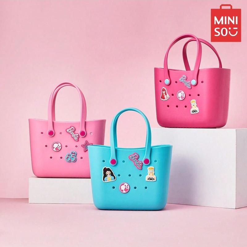 [Holiday Special]  Barbie Lunch Bag for Women - Cute Crocs Design, Durable Lunch Tote Bags for Girls, Suitable Size in Pink, Pale Pink, and Blue with Handle, Ideal for School, Work, and Barbie Daylight Shiny Series