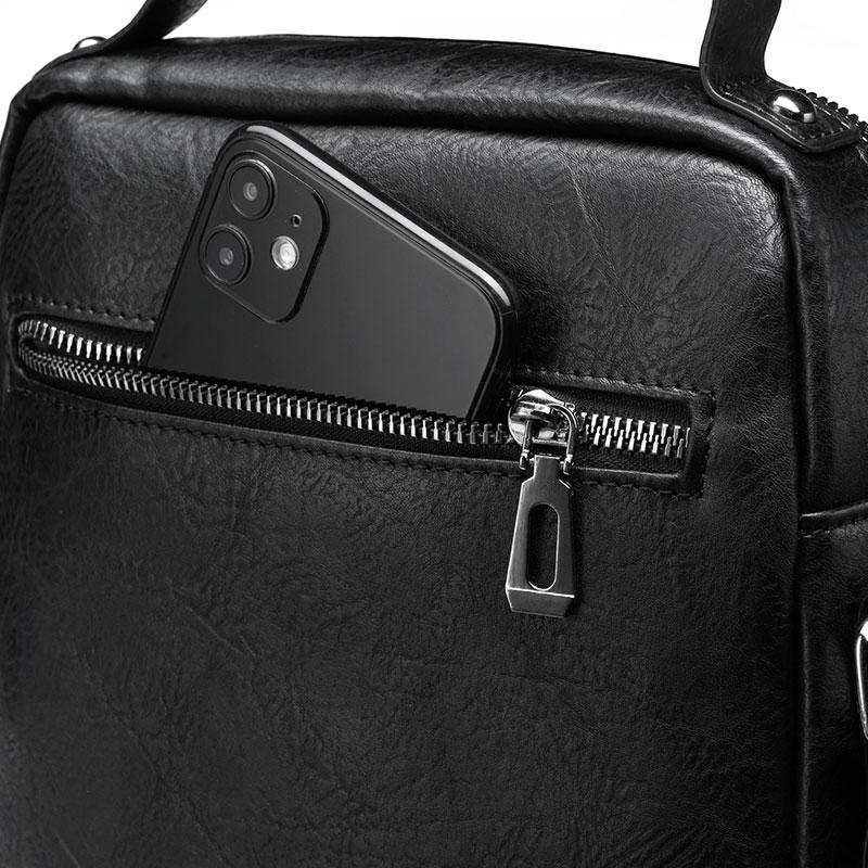 Men's Crossbody Bag Men Shoulder Bags Zippers Handbags Large Capacity Artificial Leather Bag For Male Messenger Tote Bags