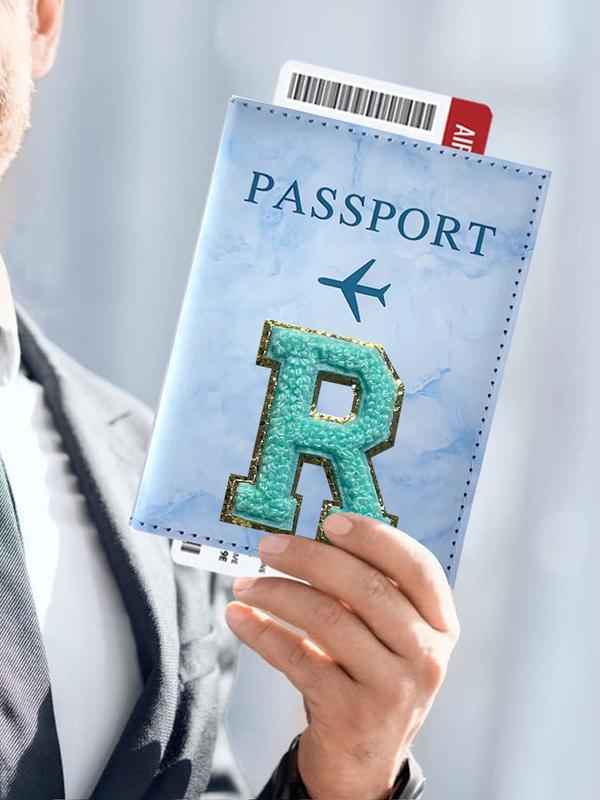 Letter Embroidery Design Passport Case, Fashionable Lightweight Passport Holder Cover, Travel Accessories for Men & Women