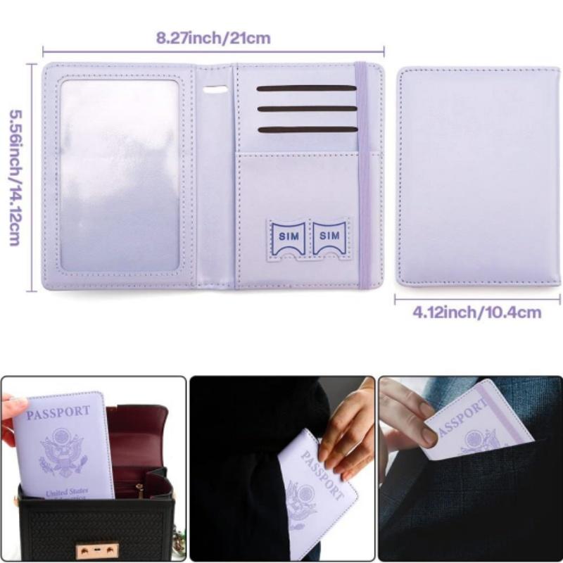 Passport Holder,Five colors to choose,Herain Passport Holder Wallet Cover Case for Travel Women Men Family, Multifunction Passport Book Holder with RFID Blocking, Travel Must Haves Cruise Ship Essentials