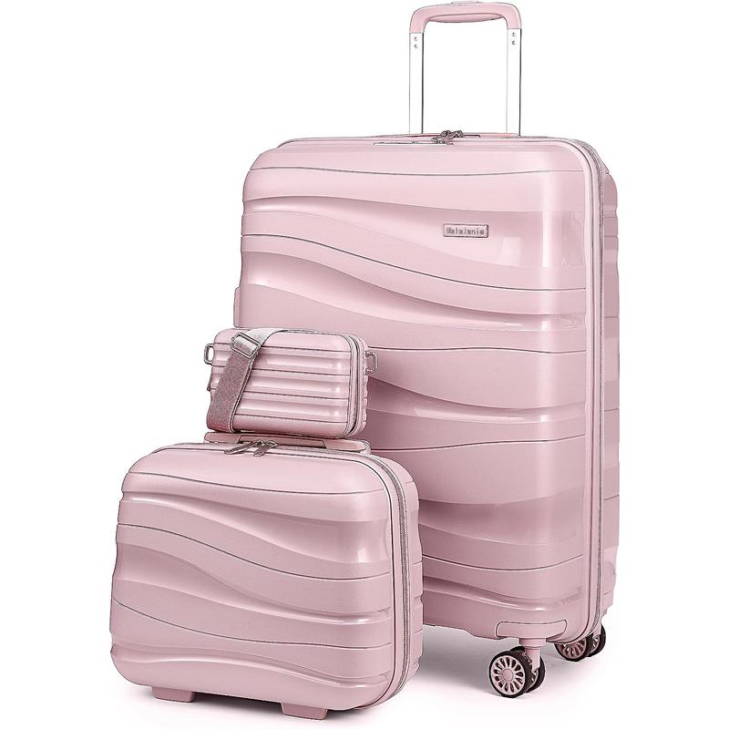 Luggage Carry On Suitcase Sets, Expandable PP Hard Shell Suitcase with Spinner Wheels,Travel Luggage with TSA Locks Airline Approved 3pc luggageset hard case 4 wheels 360 rotation expandable luggage