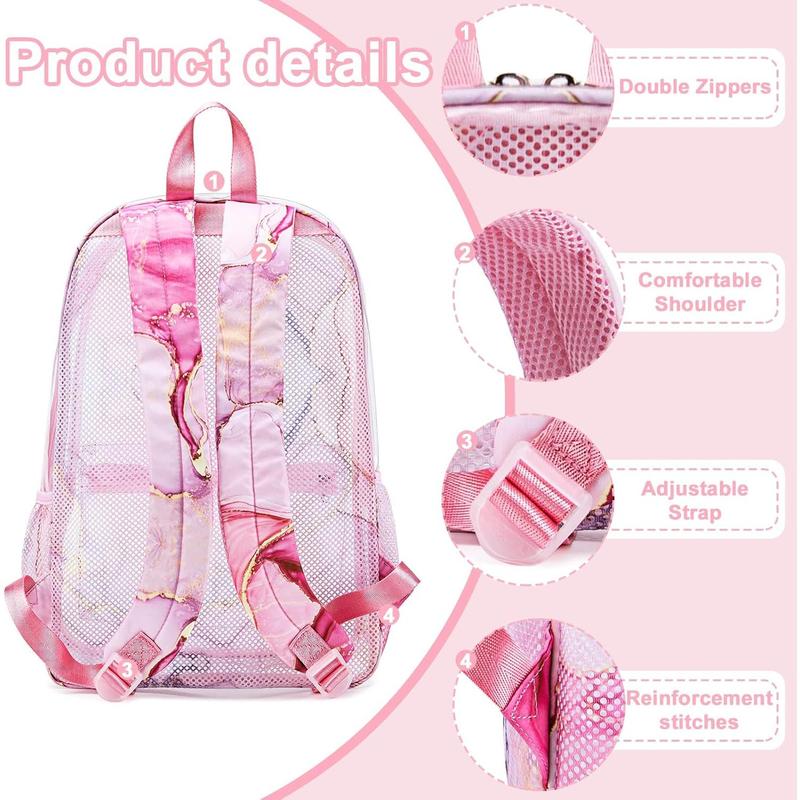 LOIDOU Clear Backpack Heavy Duty Large Clear Bookbag Transparent Backpacks See Through Backpack for College Work Travel