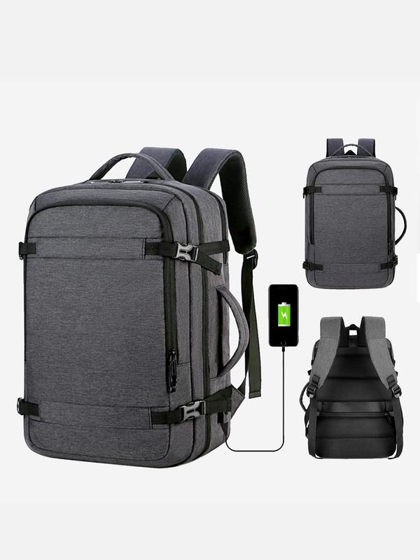 2024 Summer Casual Large Capacity Travel Backpack for Gift, Simple Multi-compartment Business Laptop Daypack for Travel Luggage, Minimalist Lightweight Waterproof Zipper School Bags, with Usb Port