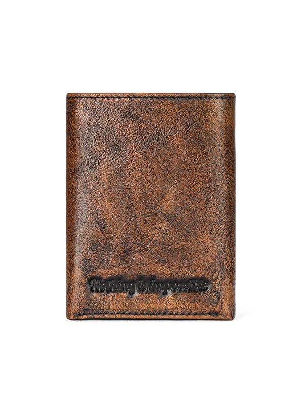 Men's Vintage Deer Pattern Embossed Portable Wallet, Casual Multi Card Slot Wallet for Daily Used, Trendy All-match Bifold Wallet