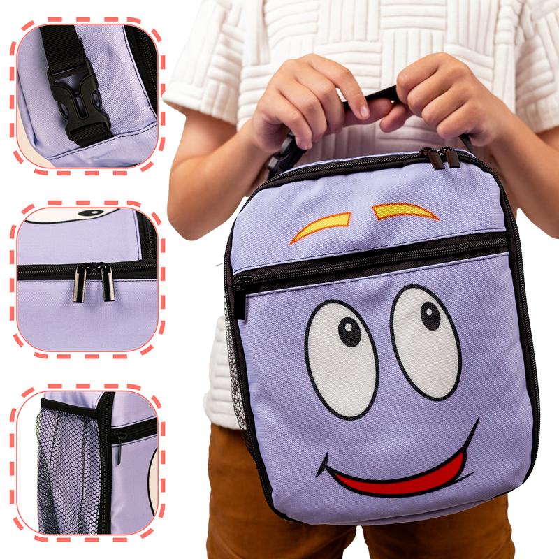 Lunch box Explorer Gift - adventure style lunch box with map and keychain, 7, Purple