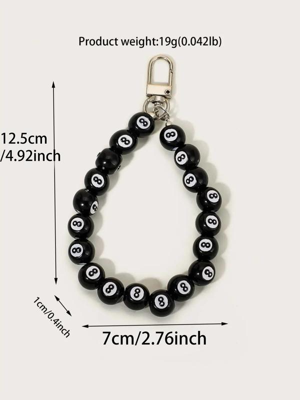 Unisex Street Trend Billiard Design Bag Charm, Cute Trendy Beaded Bag Ornaments, Chic Novelty Bag Charm for Daily Decor