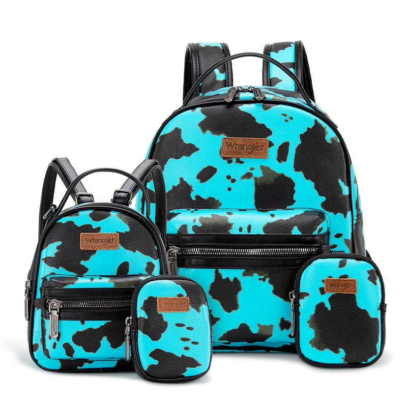 Wrangler-- Moo Moo Cow Print 2 Backpack Set