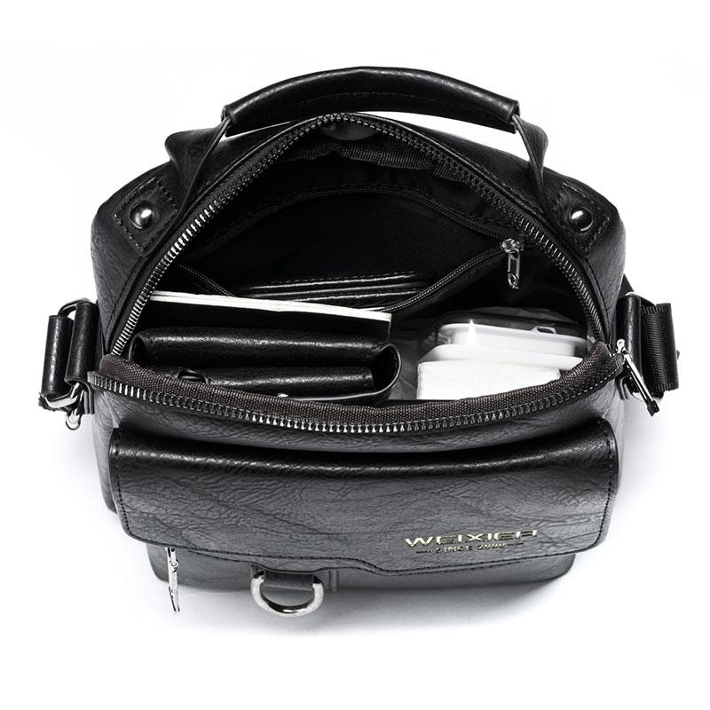 Men's Crossbody Bag Men Shoulder Bags Zippers Handbags Large Capacity Artificial Leather Bag For Male Messenger Tote Bags