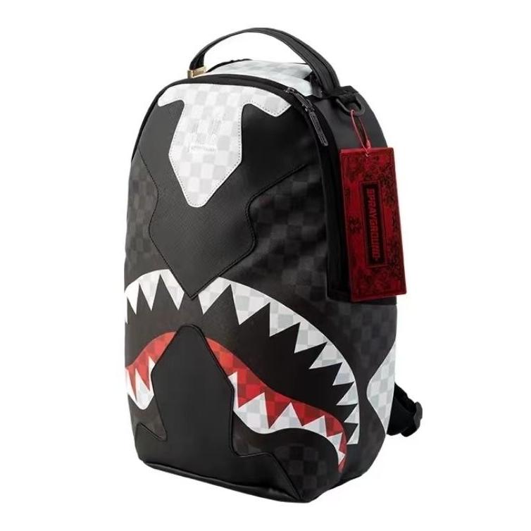 Shark Schoolbag Genuine Leather New Backpack Student Trendy Fashion Shark Mouth Men's and Women's Travel Computer Backpack