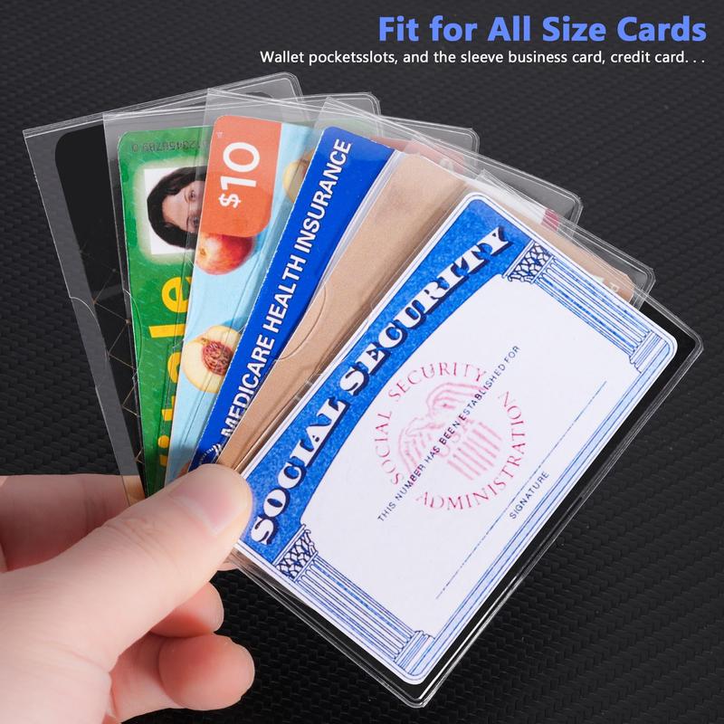 10 Pack New Medicare Card Holder Protector Sleeves, 12Mil Clear PVC Soft Water Resistant Medicare Card Protector Sleeves for New Medicare Card Credit Card Business Card Social Security Card