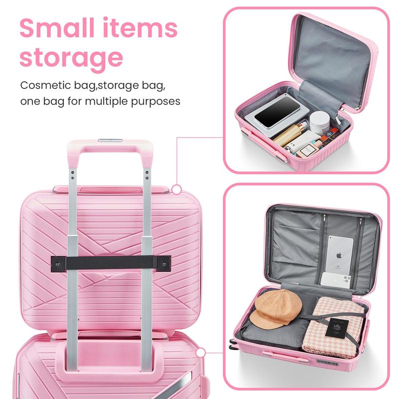 Luggage 4 Piece Sets(14 20 24 28),Expandable Lightweight Suitcase with4 Double 360 Degrees Mute SpinnerWheels PP Materials Durable TSA LockTravel Luggage for Men Women kian  suitcase