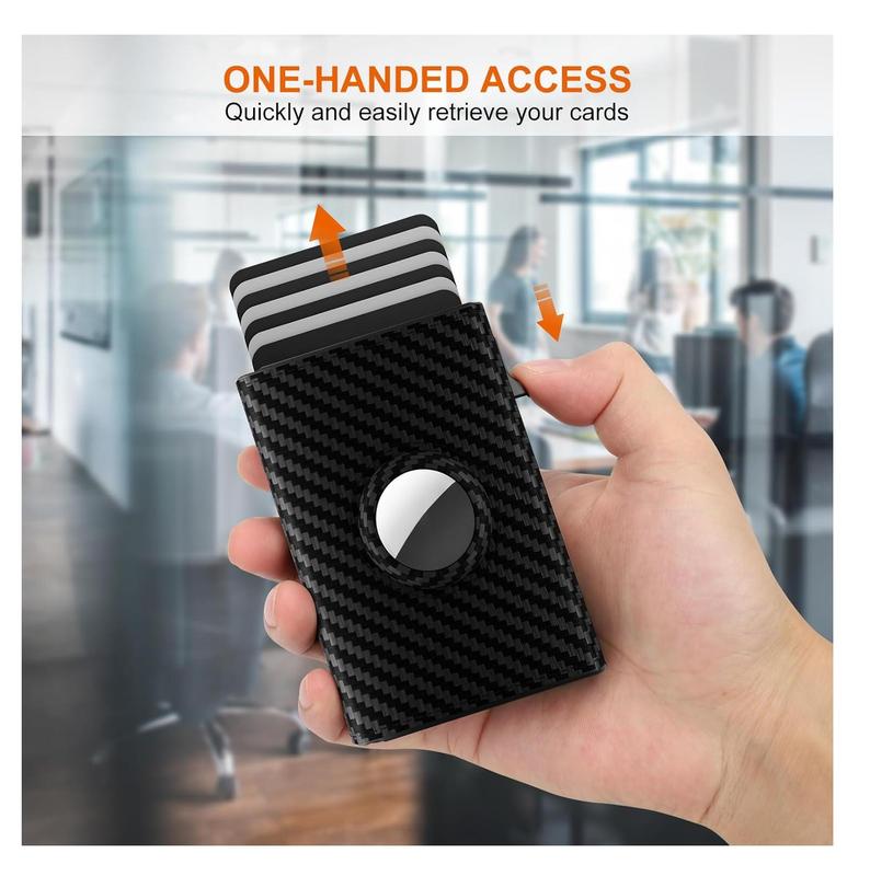 Explosive positioning tracker Carbon fiber card holder multi-card bag Fashion business multi-function wallet card bag,keychain bag