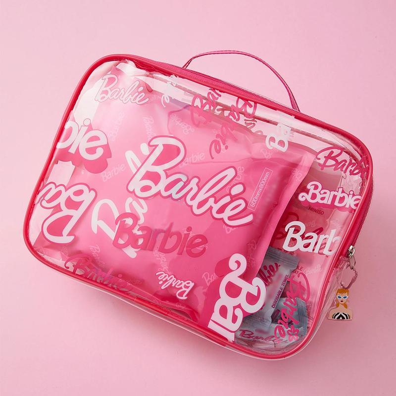 Barbie Travel 9 Set Toiletries Bag Wash Bag Travel Storage Bag Luggage Organizer Bags For Travel Summer Essentials For Makeup Toiletries