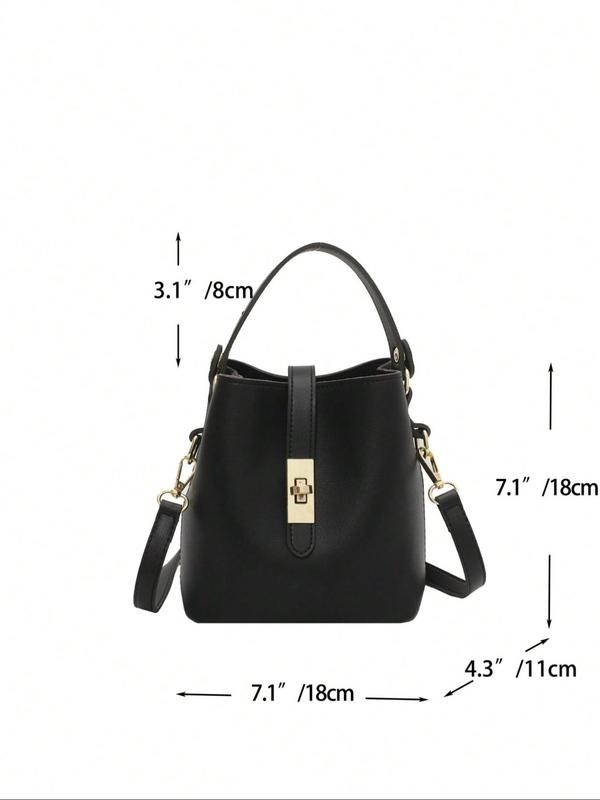 Women's Simple Style Solid Color Handbag & Crossbody Bag with Adjustable Strap,  Fashionable Casual Handbag for Women & Girls for Daily Use