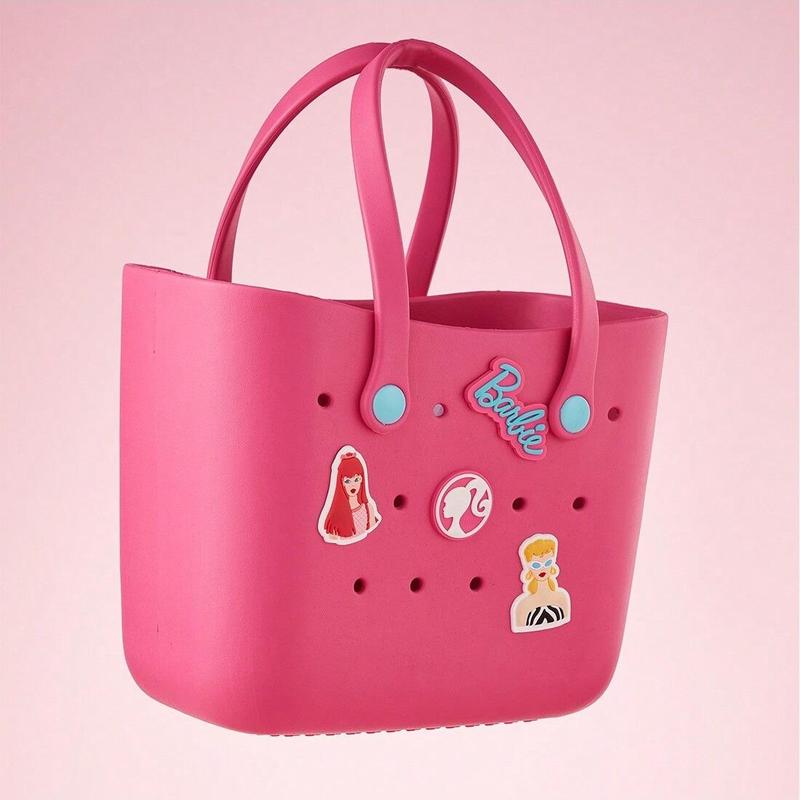 [Holiday Special]  Barbie Lunch Bag for Women - Cute Crocs Design, Durable Lunch Tote Bags for Girls, Suitable Size in Pink, Pale Pink, and Blue with Handle, Ideal for School, Work, and Barbie Daylight Shiny Series