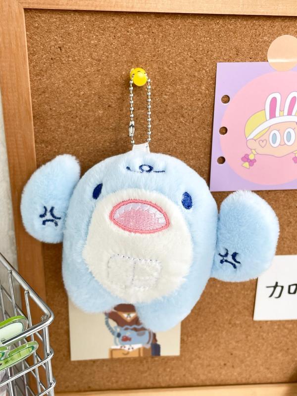 Cartoon Shark Shaped Bag Charm, Cute Animal Plush Bag Pendant, Kawaii Bag Decoration for Women & Men, Bag Accessories for Couples