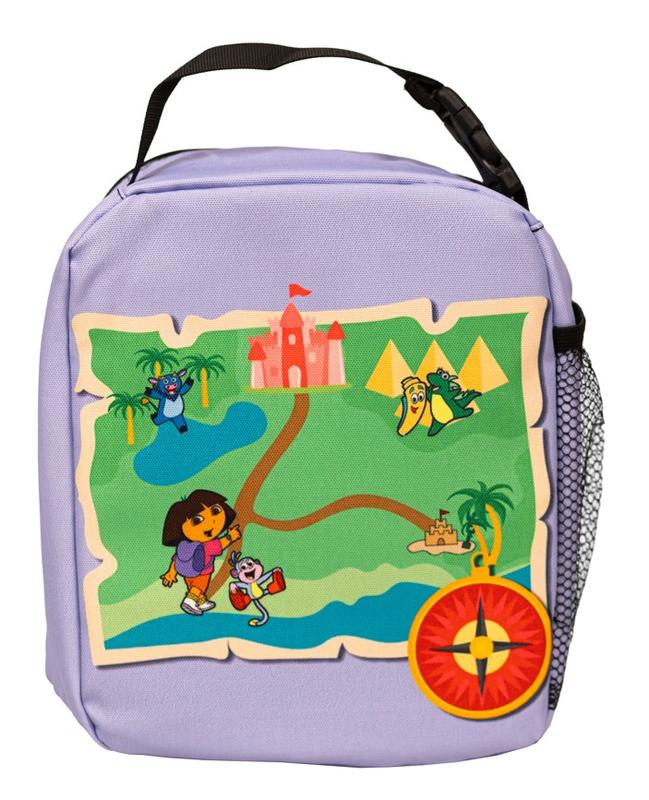 Lunch box Explorer Gift - adventure style lunch box with map and keychain, 7, Purple