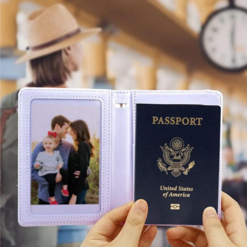 Passport Holder,Five colors to choose,Herain Passport Holder Wallet Cover Case for Travel Women Men Family, Multifunction Passport Book Holder with RFID Blocking, Travel Must Haves Cruise Ship Essentials