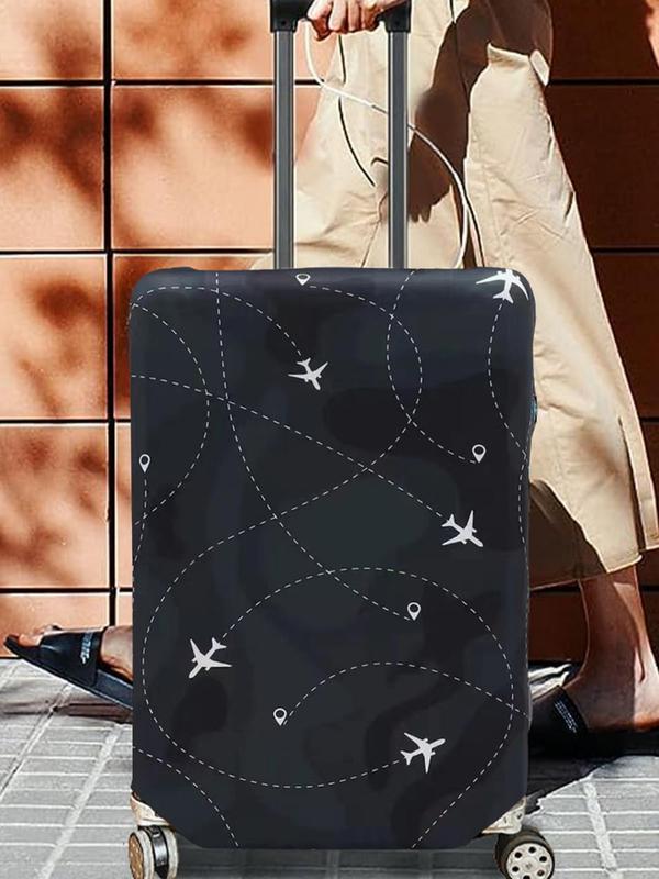 Colorblock Pattern Travel Luggage Cover, Elastic Dust Cover for Men and Women, Fashionable Luggage Cover for Trolley Suitcases