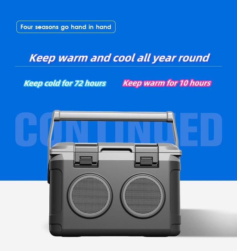 KWaQs Laph 21L outdoor camping Bluetooth audio incubator Icer cold food storage box High efficiency insulation