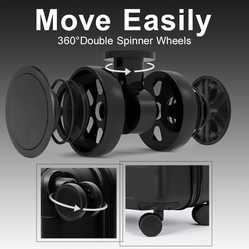 Expandable 4-Piece Luggage Set ,Lightweight,360° Spinner Wheels & TSA Lock