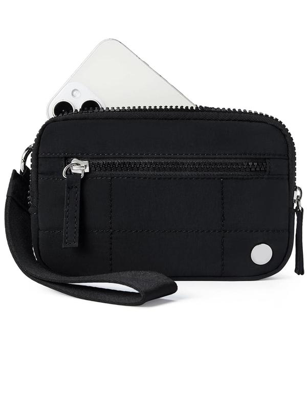 Women's Solid Color Zipper Wristlet, Fashionable Multi-pocket Clutch Bag for Daily Used, Casual Trendy Versatile High-quality Daily Commuting Bag